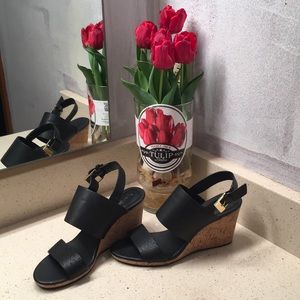 Calvin Klein sandles black and cork size 8 1/2